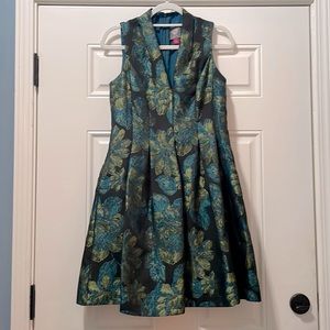 Vince Camuto brocade v neck dress, 8